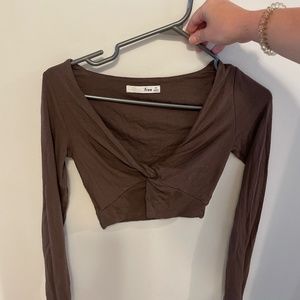 Xs wildred free long sleep top brown